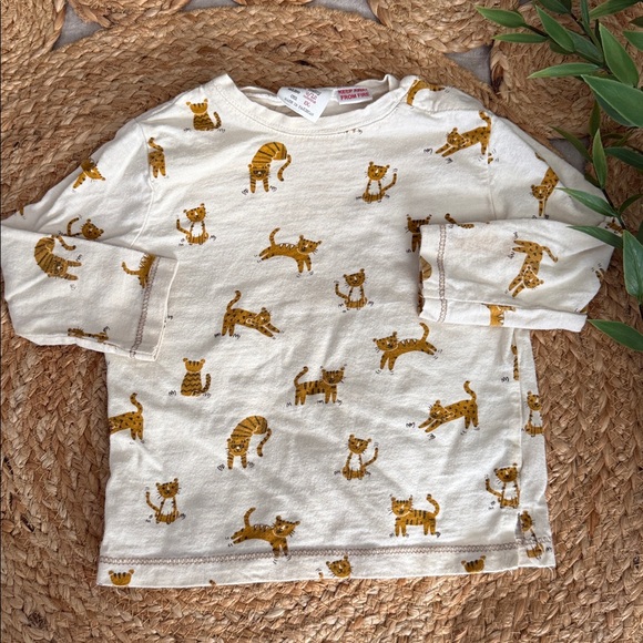 Zara 9-12 mo tiger Longsleeve tee. - Picture 1 of 6